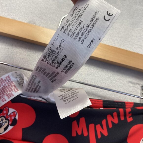 Disney Parks Minnie Mouse Leggings Womens Small S Black Red Floral Stretch Yoga - Picture 13 of 15